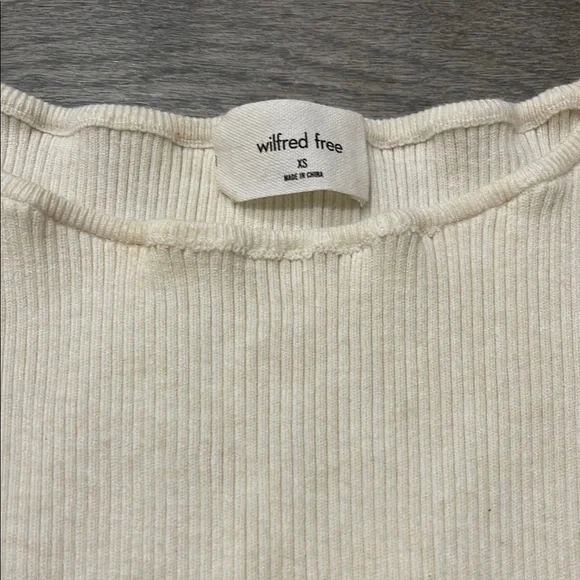 Wilfred Free Cream Ribbed Dress - Picture 2 of 6